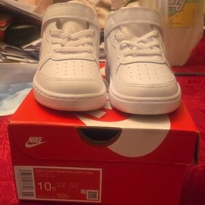 Nike Kids Court Borough Low 2 White Sneakers